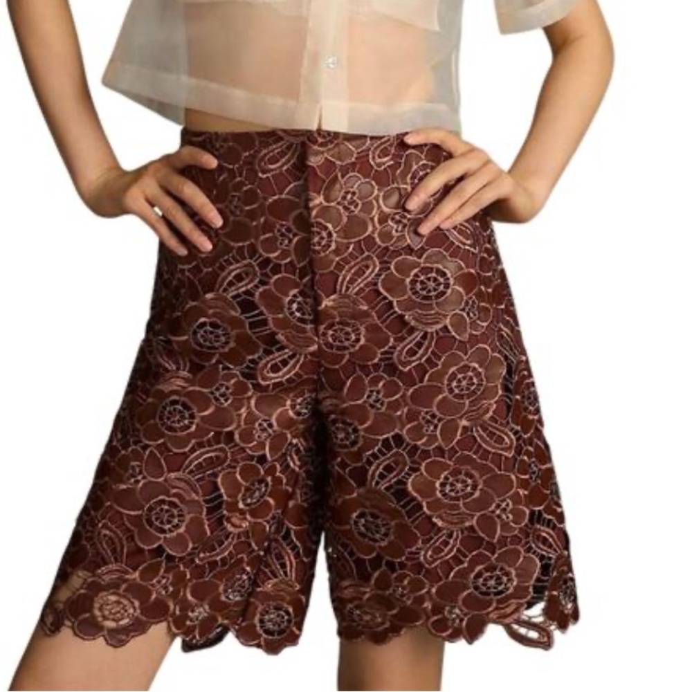 Anthropologie Brown Lace Women Shorts
